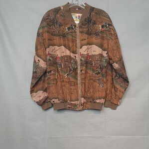 Rare Vintage Horse Racing Silk Baseball Bomber Jacket